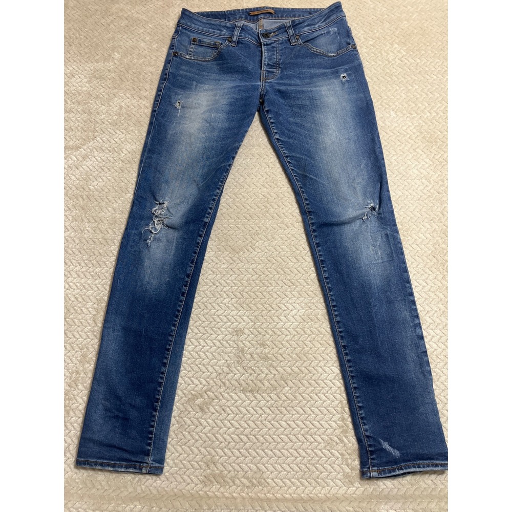 Americanino St. Louis Mens Distressed Slim Straight Blue Jeans Size 32
